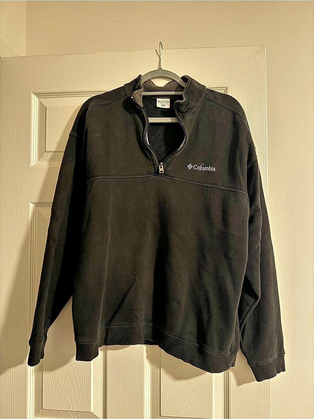 Columbia Black Half-Zip Jacket Size Medium